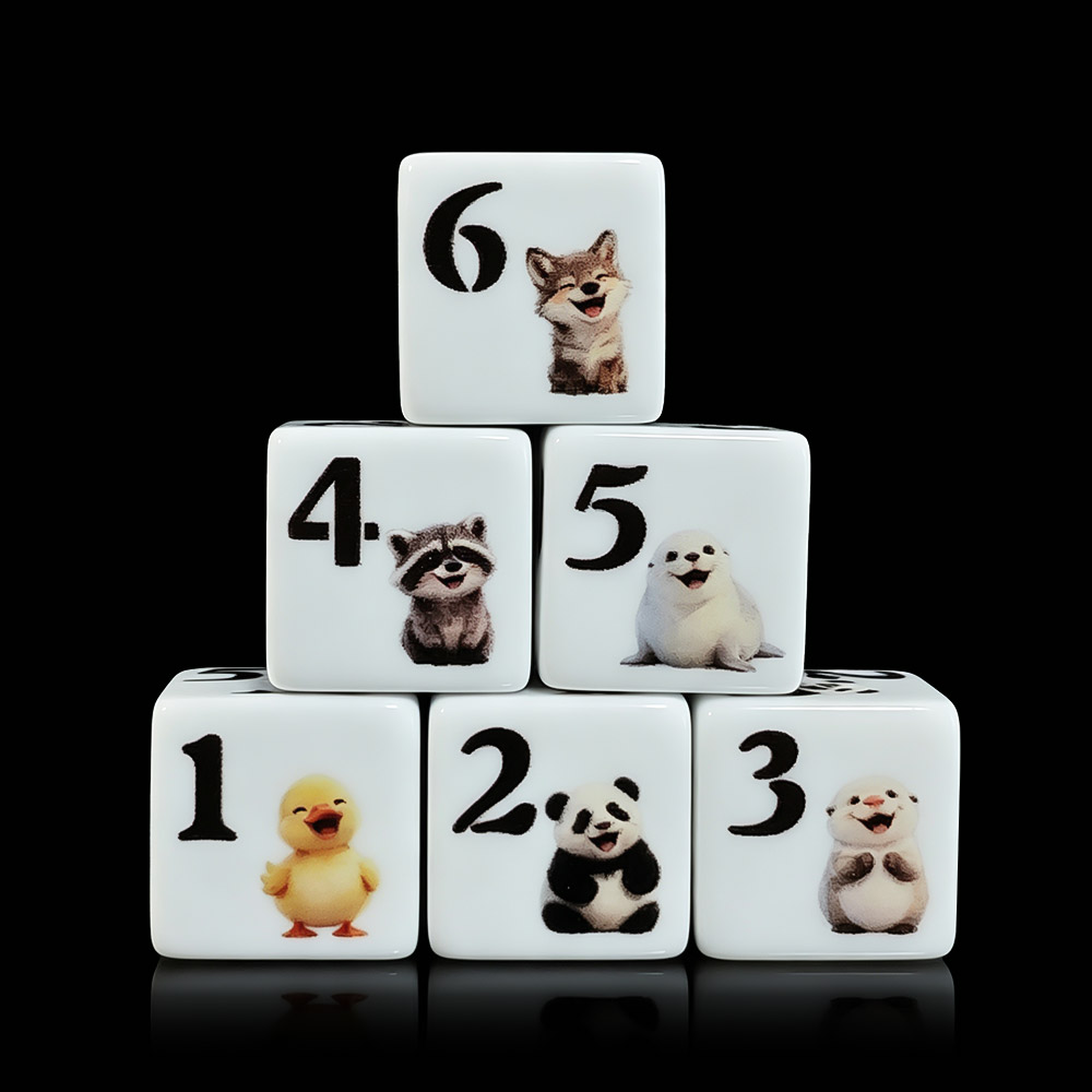 Gaming Accessories Cute - 12 штук акриловых игральных костей D6