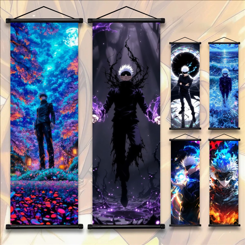 Gaming Accessories Decor - Постер-свиток из ткани с изображением Годжо