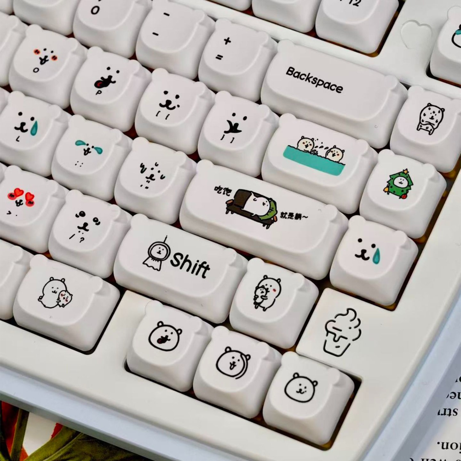 Милые мультяшные кейкапы с мед – обзор и цена Gaming Accessories Kawaii